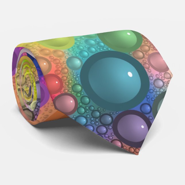 Couleurs cool cravate motif abstrait (Roulé)