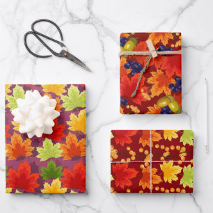 Couleurs d'automne Feuille Enveloppement de papier