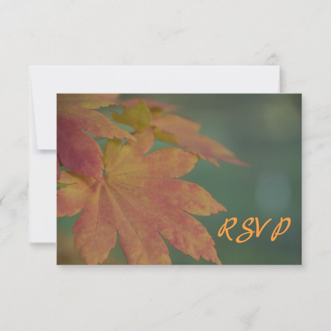Couleurs d'automne Mariage RSVP Carte de réponse (Devant)