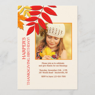 Couleurs d'automne photo Carte Thanksgiving