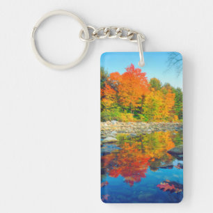 Couleurs d'automne se reflétant dans un ruisseau d