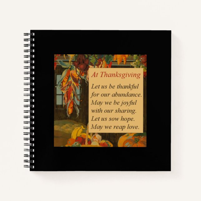 Couleurs d'automne Thanksgiving Poem Carnet spiral (Devant)