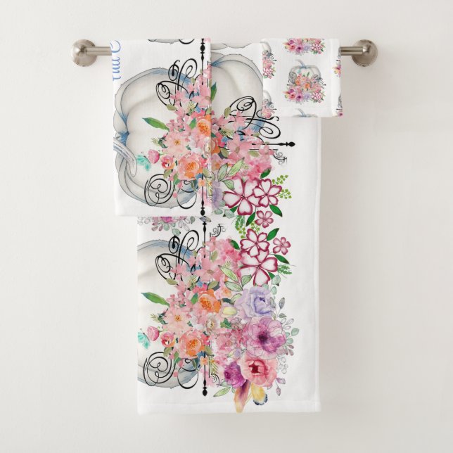 Couleurs de automne Citrouille blanc Aquarelle Flo (En situation)