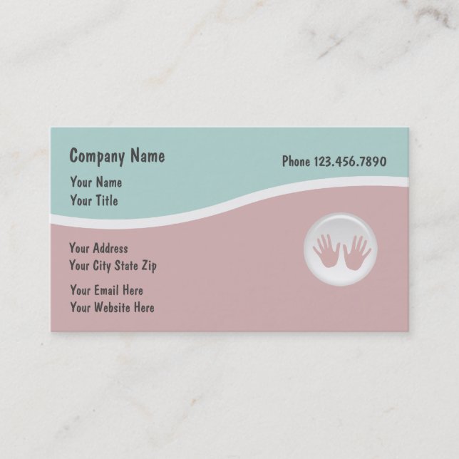 Couleurs de concepteur Cartes de visite de massage (Devant)