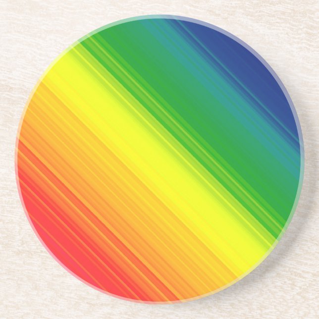 Couleurs de fierté d'arc-en-ciel, dessous de verre (Devant)