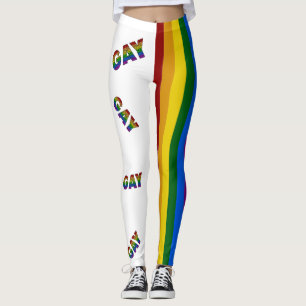 Couleurs de Fierté de Fleurs Gay Leggings rayés
