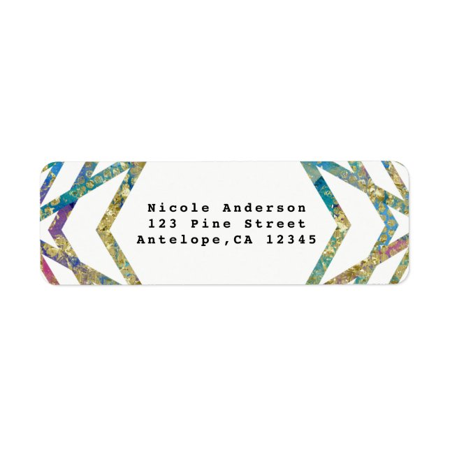 Couleurs de Glam géométrique et invitation Gold Pa (Devant)