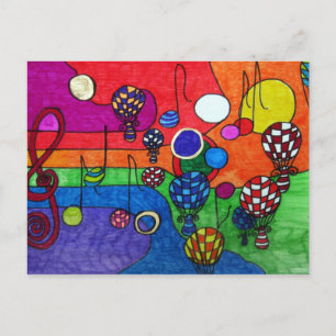 Couleurs de la carte postale de musique