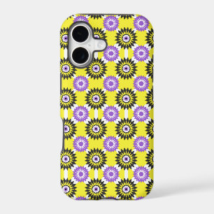 Couleurs de la fierté Enby / motif de fleur en mir
