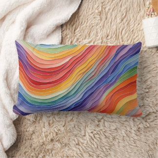 Couleurs de l'arc-en-ciel lumbar pillow
