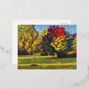 Couleurs de l'automne Foil Carte postale de vacanc