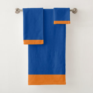Couleurs De L'Équipe De Sport Bleu Et Or Serviette