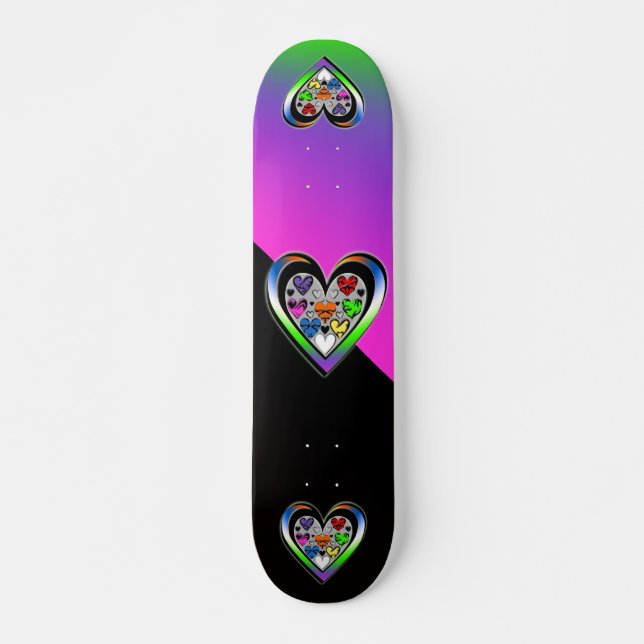 Couleurs de Love Skateboard Deck (Devant)