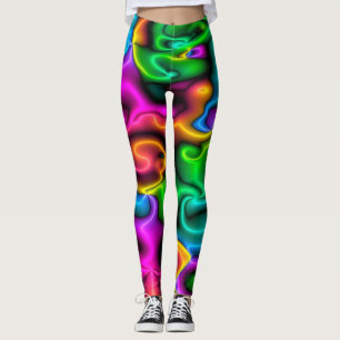 Couleurs de néon brillantes Leggings Motifs