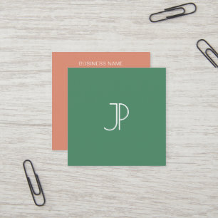 Couleurs de tendance monogramme modèle Cartes de v