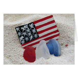 Couleurs de verre de mer patriotique
