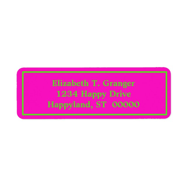 Couleurs DIY Cadre Rose Choquant Vert Citron (Devant)