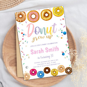 Couleurs Donut Invitations d'anniversaire