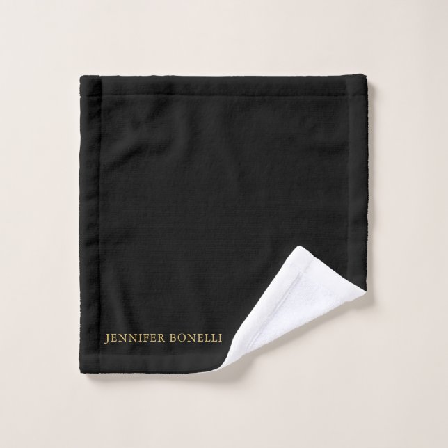 Couleurs d'or noir professionnel tendance moderne  (Gant de toilette)