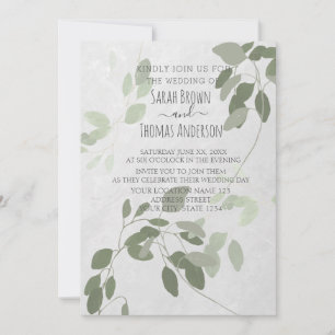 Couleurs douces Sage Mint vert INVITATION