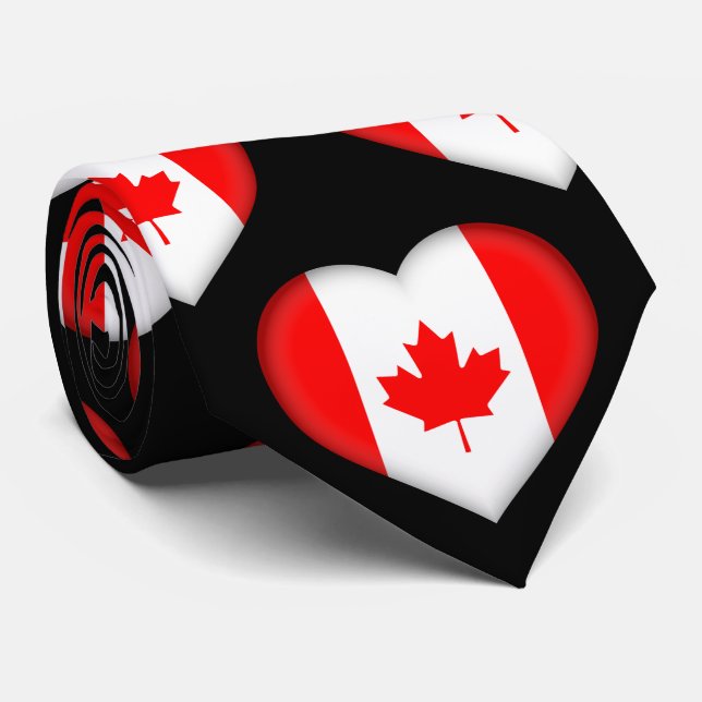 Couleurs du drapeau du Canada Cravate Motif du coe (Roulé)