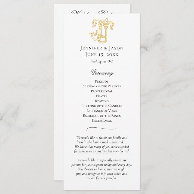 COULEURS ÉDITABLES JJ Monogram JJ Crest Programme (Devant / Derrière)