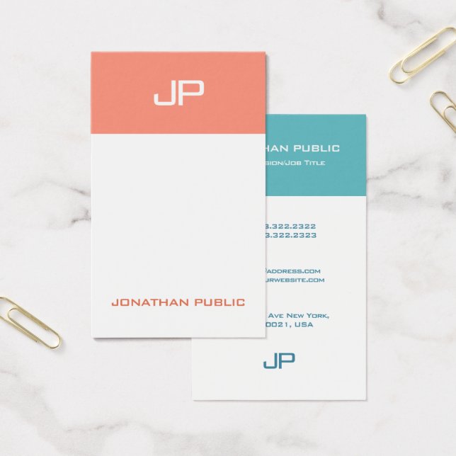 Couleurs élégantes Elite Design Monogramme moderne (Bureau)