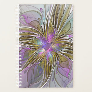 Couleurs Florales Abstraites Fractales Avec Rose &