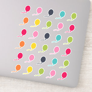 Couleurs joyeuses Stickers Balloon d'Anniversair