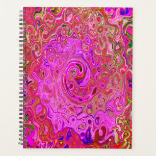 Couleurs marbrées roses chaudes Abstrait torse rét