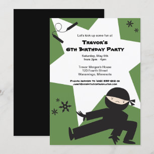 COULEURS MODIFIABLES ! Invitation d'anniversaire N