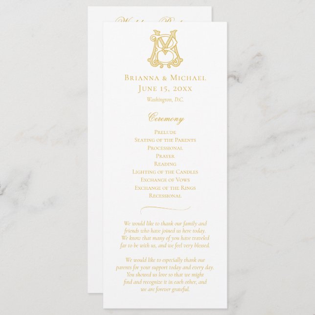 Couleurs modifiables Programme Monogramme MB Monog (Devant / Derrière)