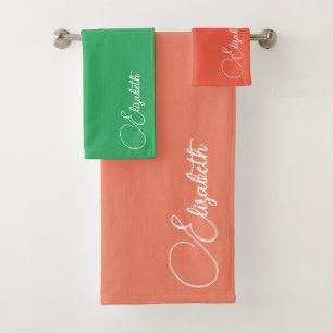 Couleurs modifiables Saumon orange vert Nom du scr