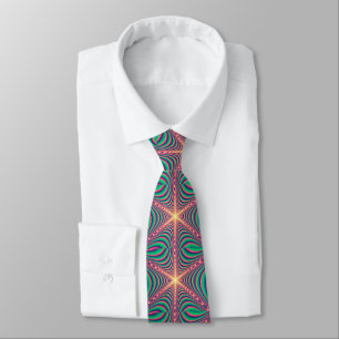 Couleurs néon rose vert Design 2 cravate homme