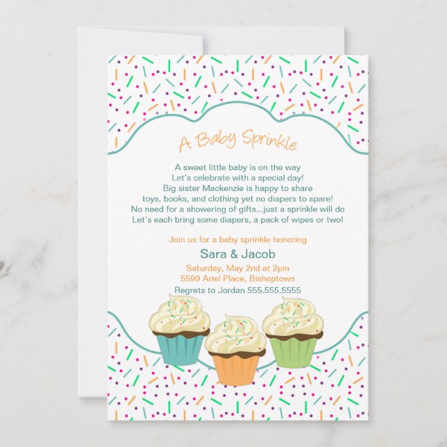 Couleurs neutres du Baby shower de Invitation de s (Devant)