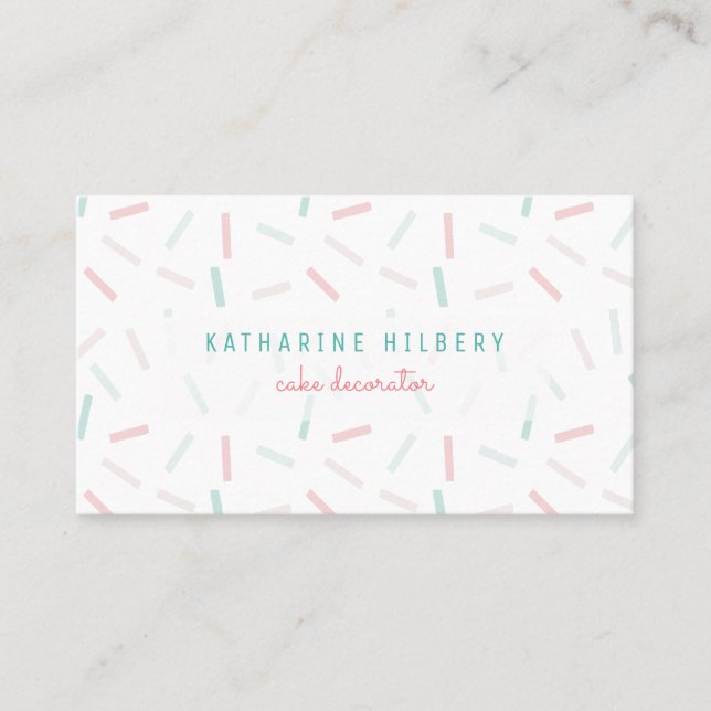 Couleurs pastel arrosent le Carte de visite blanc (Devant)