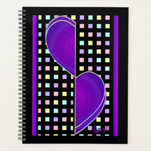 Couleurs pastel & coeurs violets battre