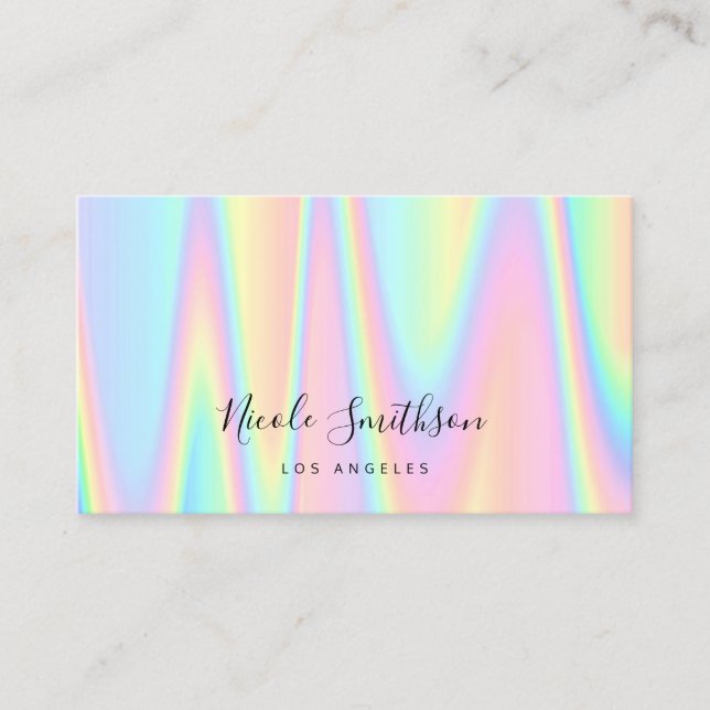 couleurs pastel design carte de visite (Devant)