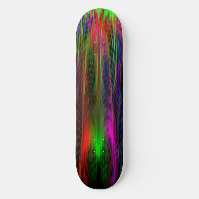Couleurs Peacock Abstraites Skateboard (Recto)