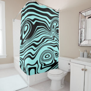 Couleurs Personnalisées Douche Rideau Art Waves -