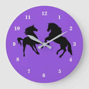 Couleurs personnalisées Horloge avec Cheval Coupl