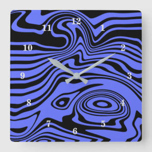 Couleurs personnalisées Horloge murale avec vagues