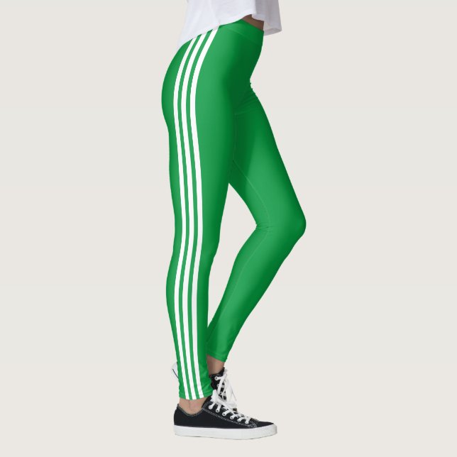 Couleurs personnalisées Side Stripes Leggings spor (Droite)