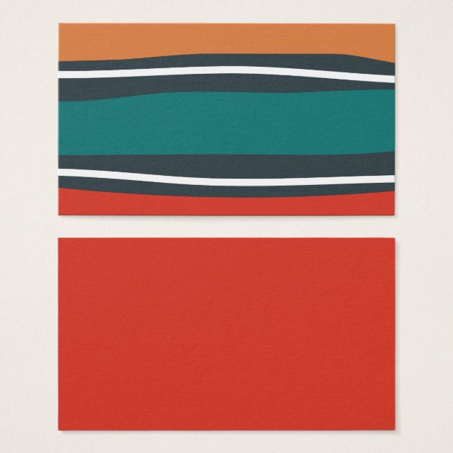 Couleurs rétro Abstraites ondes ligne art (Devant & derrière)