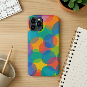 Couleurs Rétro Brillantes Motif d'Art à Formes Amo
