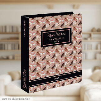 Couleurs tendance Classeur de mémoire Rose or et n