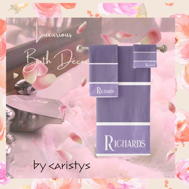Couleurs violettes monogrammes avec blanc (Créateur téléchargé)