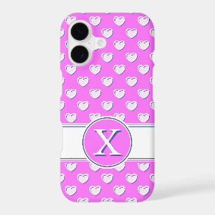 Couleurs vives de monogramme personnalisé Rose et 