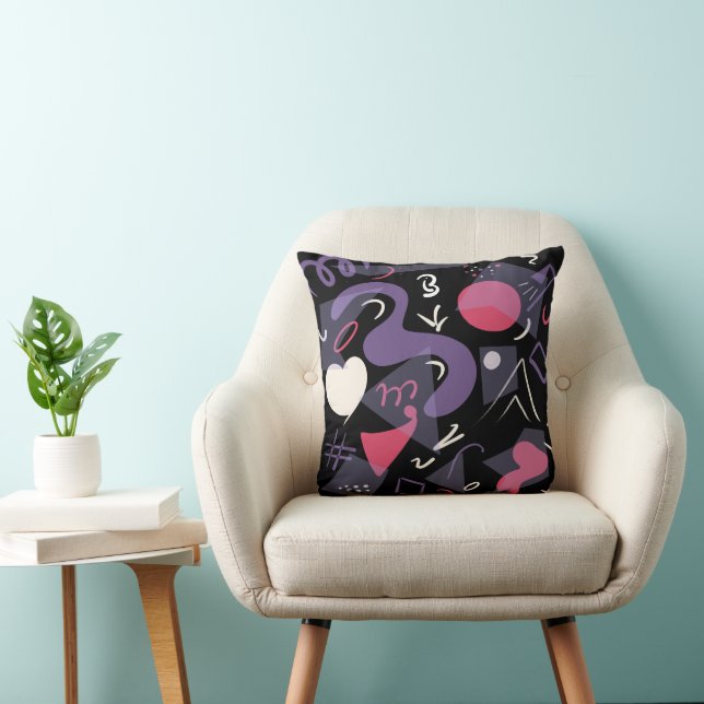 Couleurs vives du coussin rétro (Chaise)