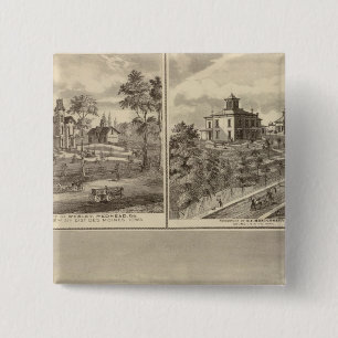 Council Bluffs 2 Inch Square Button